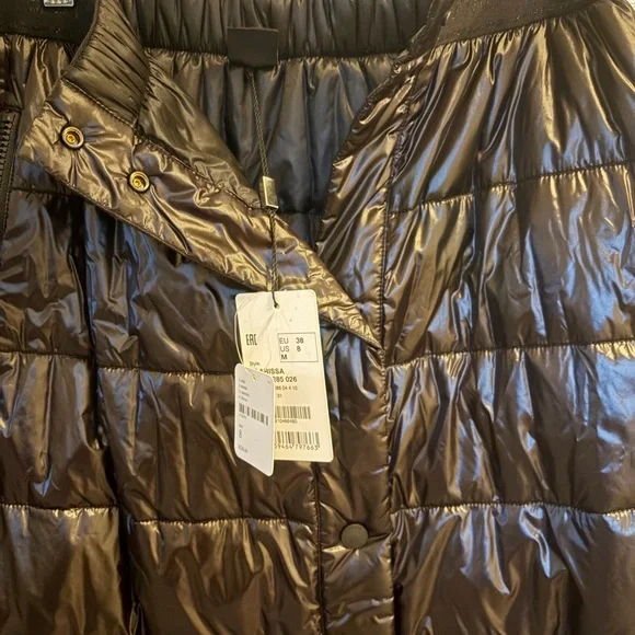 Fire+Ice Puffer Shiny Black A-Line Skirt - Picture 5 of 7